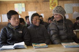 Pupils in class at Khumjung High School
